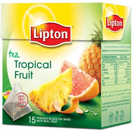 Чай черный Lipton ароматизированный с кусочками фруктов 20пак*1,8г
