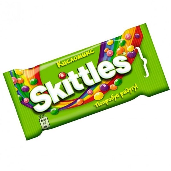 Драже Skittles Кисломикс малина ананас мандарин вишня яблоко 38г