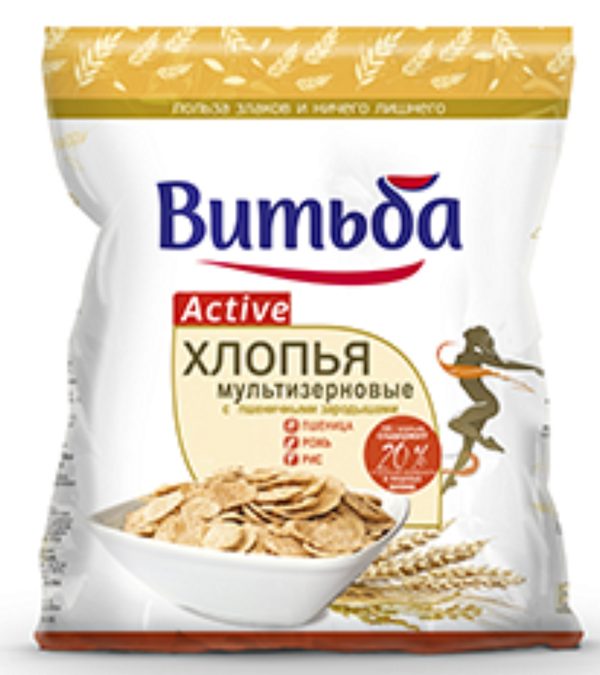 Хлопья мультизерновые Витьба с пшеничными зародышами, 250г