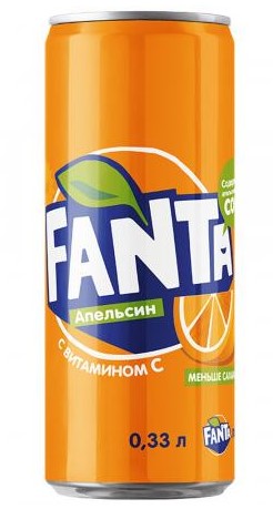 Напиток б/А Фанта апельсин с вит С газ ж/б 0,33л