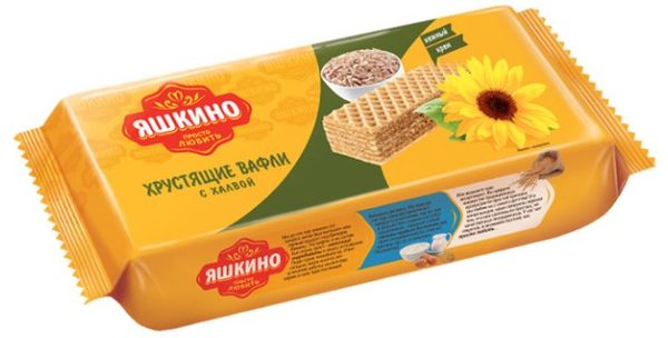 Вафли Яшкино с халвой 300г