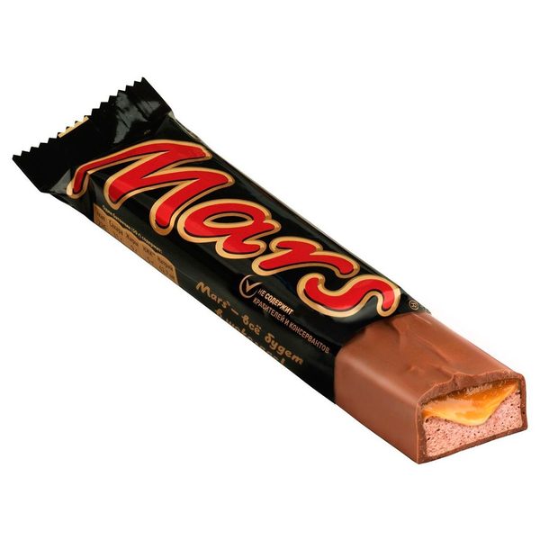 Батончик шоколадный Mars с нугой и карамелью 50г
