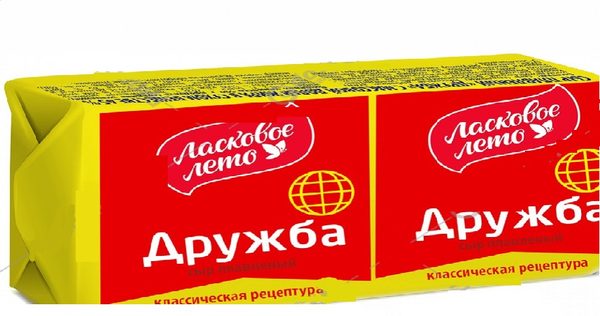 Сыр плавленый "Дружба", жирность - 55%, 90 г.