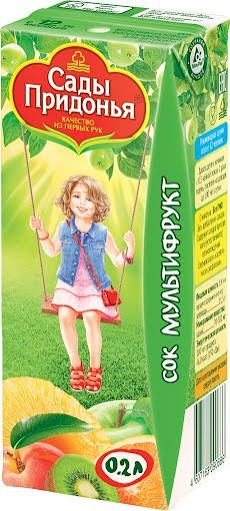 Сок фрукт. Для д/п "СадыПридонья" мультифруктовый 0,2л