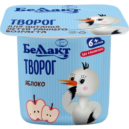 Д/п Творог 4% яблоко 100г Беллакт