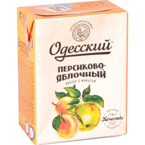 Нектар персиково-яблочный с мякотью пастер 0,2л
