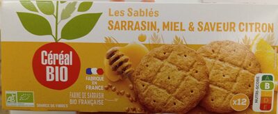 Sablés sarrasin miel saveur citron