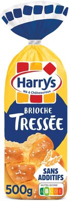 Harrys brioche tressee nature au sucre perle sans additifs 500g