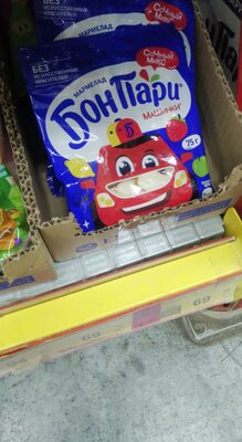 Мармелад жевательный Бон пари Машинки со вкусом фруктов 75г