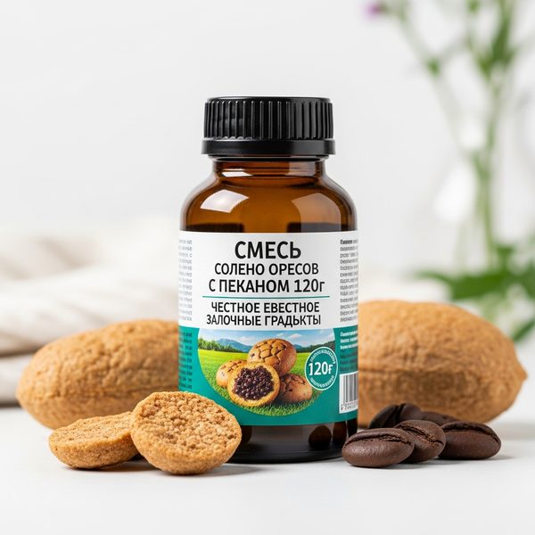 Смесь соленых орехов с пеканом 120г Местное Известное