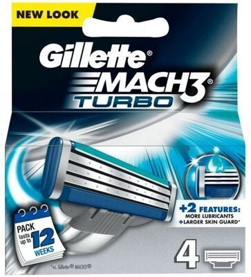 Gillette Mach 3 turbo 4 Шт.