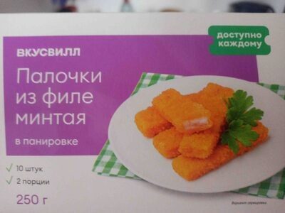 Палочки из филе минтая в панировке