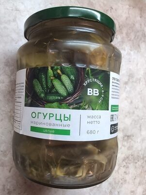 Огурцы маринованные целые