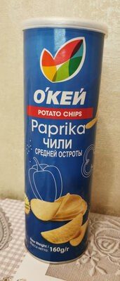 Картофельные чипсы со вкусом паприки