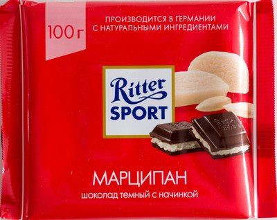 Марципан. Шоколад темный с начинкой.