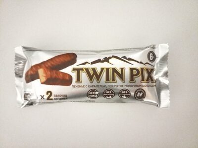 Twin Pix Печенье с карамелью, покрытое молочным шоколадом