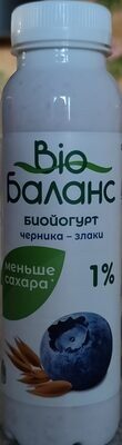 Биойогурт черника-злаки