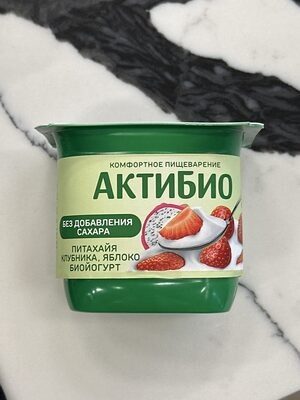 Биойогурт с пробиотиками Питахайа, клубника, яблоко