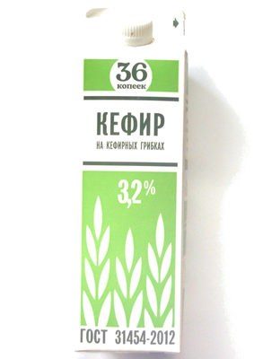 Кефир на кефирных грибках 3,2 % ГОСТ 31454-2012