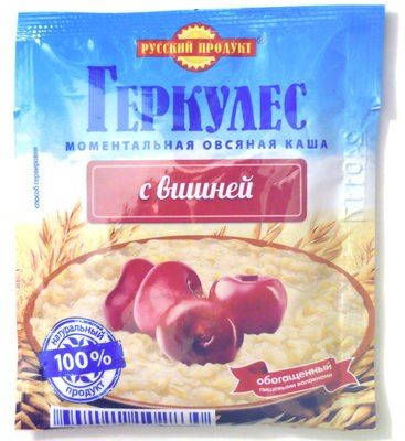 Геркулес. Моментальная овсяная каша с вишней.
