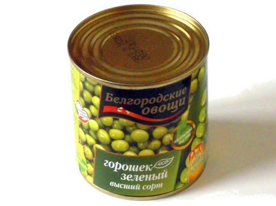 Горошек зеленый, высший сорт