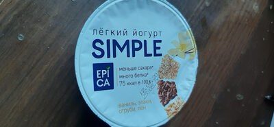 лёгкий йогурт с ванилью, злаками, отрубями, льном