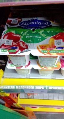 продукт йогуртный пастеризованный с нектарином и диким апельсином ALPENLAND. Фруктовый