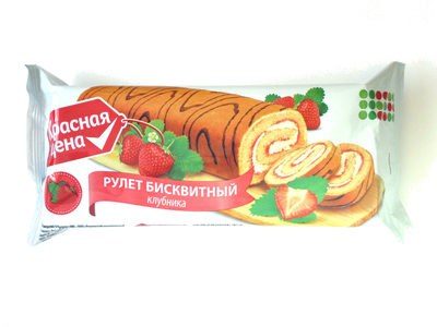 Рулет бисквитный клубника