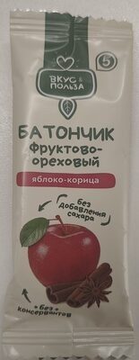 Батончик фруктово-ореховый ЯБЛОКО-КОРИЦА