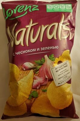 Чипсы картофельные "Naturals" с чесноком и зеленью