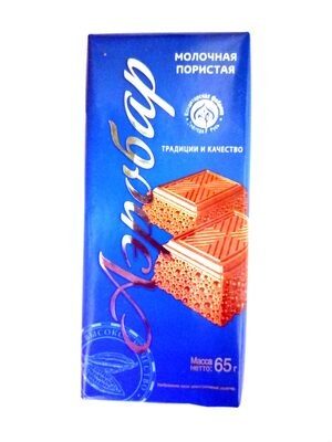 Плитка кондитерская пористая молочная Аэробар