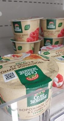 Творожное зерно в сливках. Груша