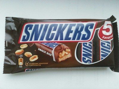 5 батончиков Snickers