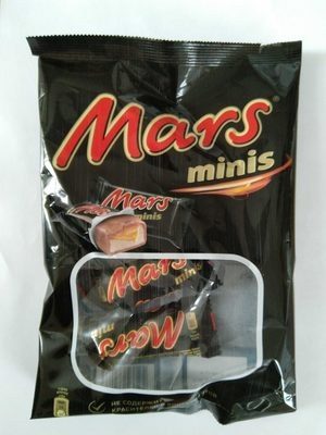 Шоколадный батончик Mars® minis с нугой и карамелью, покрытый молочным шоколадом