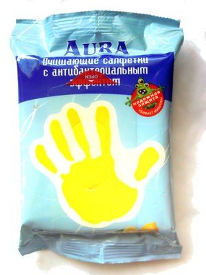 Очищающие салфетки с антибактериальным эффектом С лимоном