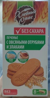 Печенье с овсяными отрубями и злаками