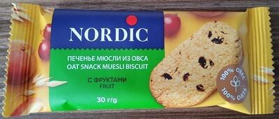 Печенье мюсли из овса с фруктами