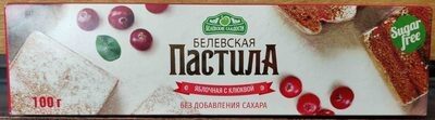 Белёвская пастила с клюквой без добавления сахара