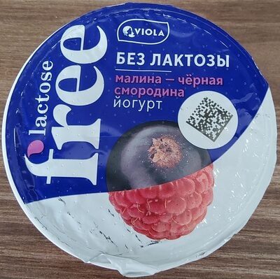 Йогурт без лактозы малина-чёрная смородина