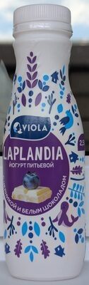 Йогурт питьевой Laplandia с черникой и белым шоколадом