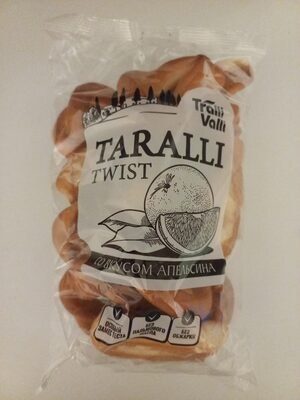 TARALLI TWIST со вкусом апельсина изделия бараночные