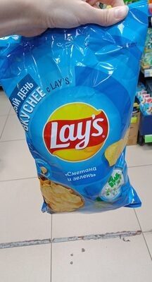 Чипсы Лейз со вкусом сметаны и зелени
