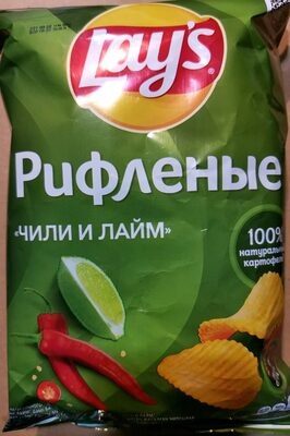 Чипсы рифленые "Чили и лайм"