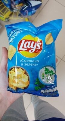 Чипсы Лейз со сметаной и зеленью