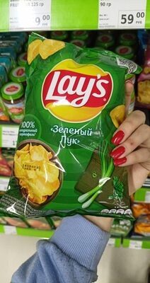 чипсы Lays зелёной лук