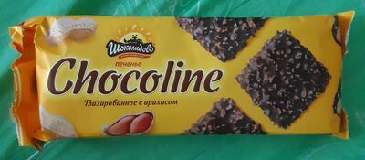 Печенье "Chocoline" ("Шоколайн") глазированное с арахисом.