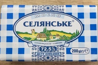 Масло солодковершковое селянське 72.5%
