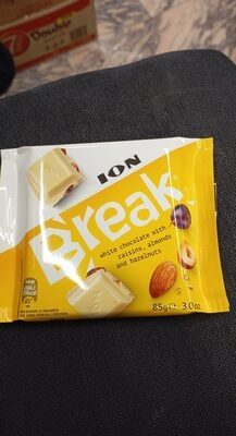 Белый шоколад с изюмом, миндалем и лесными орехами «Break»