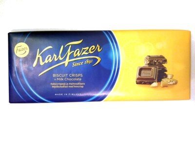 Karl Fazer keksicrispejä ja maitosuklaata