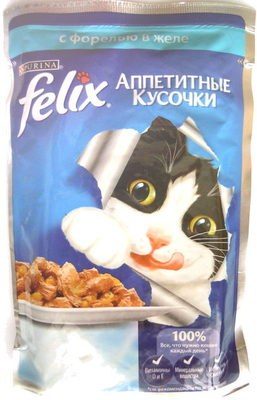 Felix Аппетитные кусочки с форелью в желе